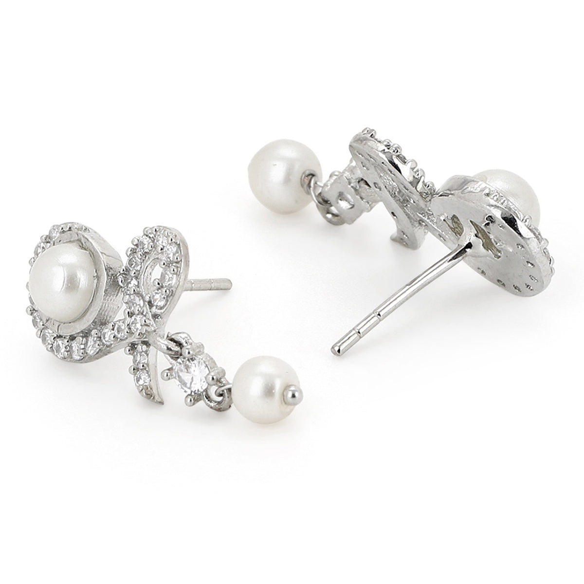 Voylla silver brass earrings