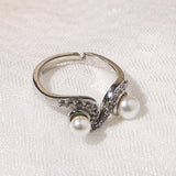Voylla Gold-plated brass pearl ring