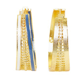 Fashion Trendy Hoops Gold Brass Earrings
