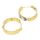 Fashion Trendy Hoops Gold Brass Earrings