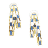 Fashion Trendy Hoops Gold Brass Earrings