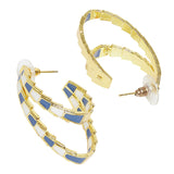 Fashion Trendy Hoops Gold Brass Earrings