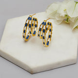 Fashion Trendy Hoops Gold Brass Earrings