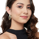 Fashion Trendy Hoops Gold Brass Earrings