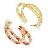 Fashion Trendy Hoops Brass Earrings