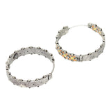 Fashion Trendy Hoops Silver Brass Earrings