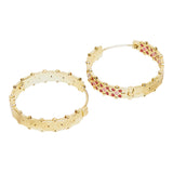 Trendy Hoops Gold Plated Brass Earrings