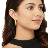 Fashion Trendy Hoops Silver Brass Earrings
