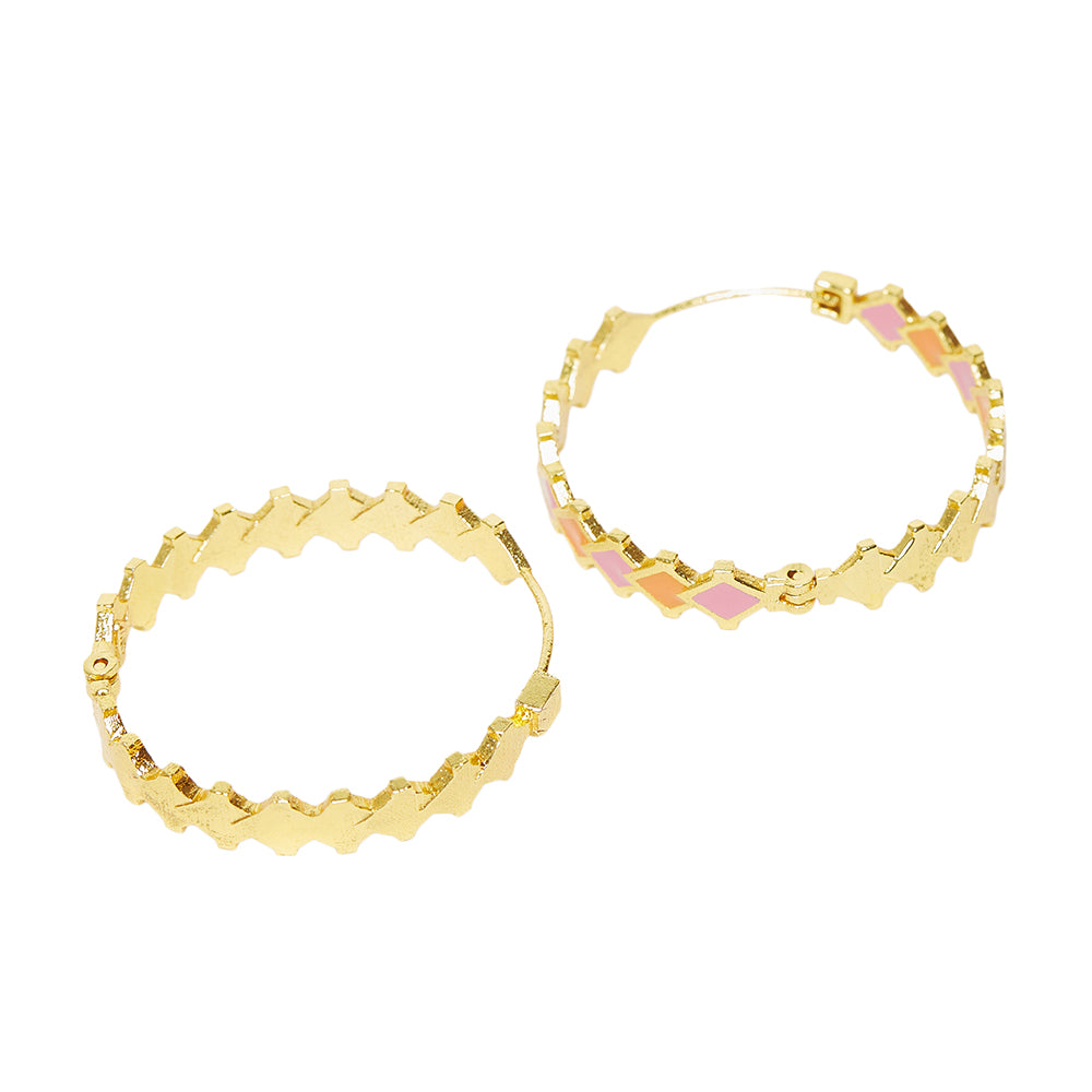 Trendy Hoops Gold Plated Earrings