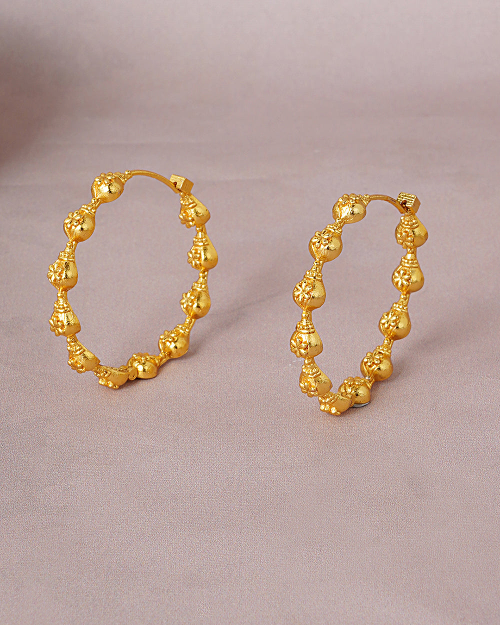 Trendy Hoops Gold Plated Earrings