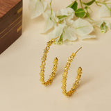 Trendy Hoops- Gold Plated Large Styled Earrings