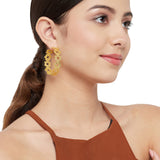Fashion Trendy Hoops Brass Earrings
