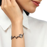 Benzene Black Rhodium Adjustable Bracelet
