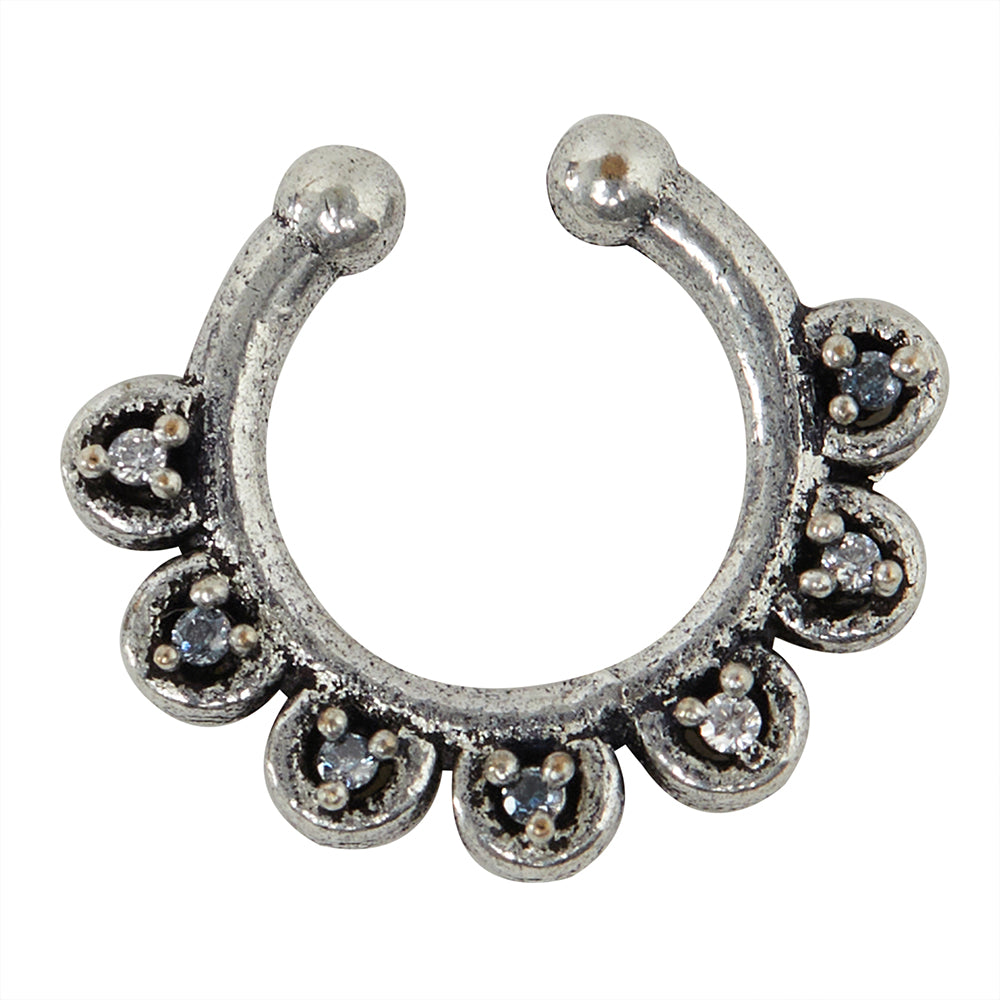 Trendy Design Silver Plated Nose Ring