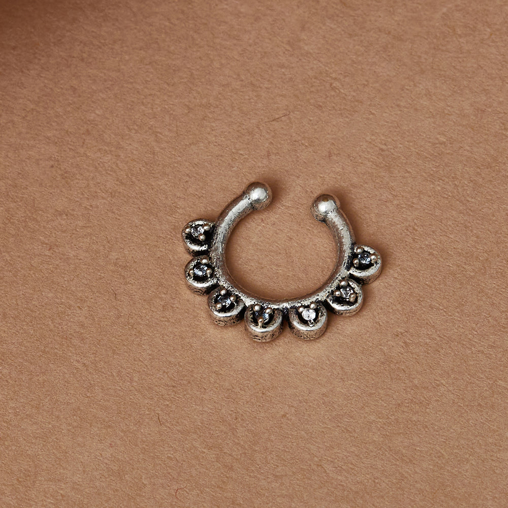 Trendy Design Silver Plated Nose Ring