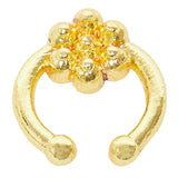 Indie Collectibles Gold Plated Nose Ring With Floral Design