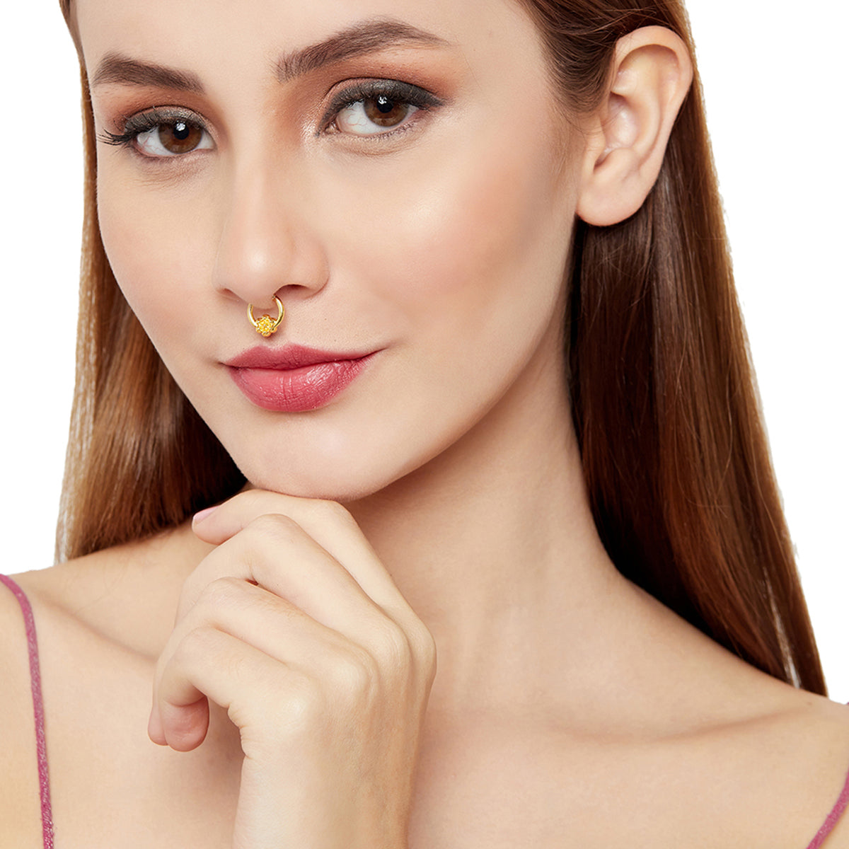 Yellow Chimes Nose Pins for Women Set of 4 Nose Rings Gold Silver –  YellowChimes