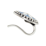 Statement Nose Pin with Blue Enamel