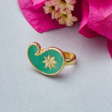 Indie Collectibles Beautiful Green Enamelled Nose Pin