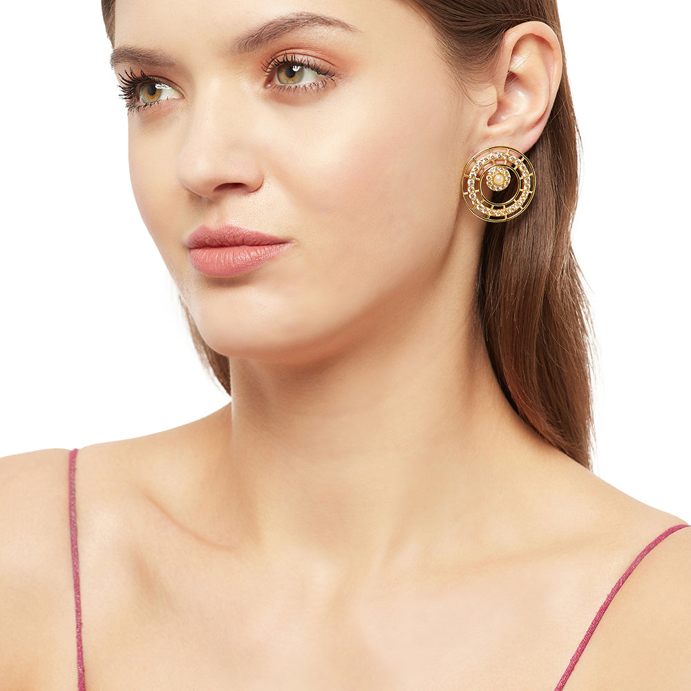 Stunning Design CZ Sparkling Earrings