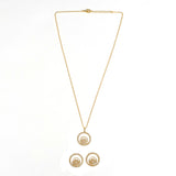 Designer Pendant Set Adorned With Pearl Beads