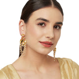 Festive Dangler Earrings With Pearl Beads