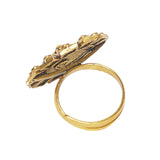 Arabian Nights Antique Style Gold Plated Brass Ring