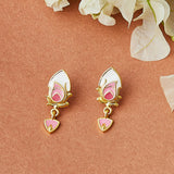 Shwet Kamal Lightly Embellished Gold Plated Stud Earrings