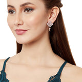 Pearly Whites Designer Rose Gold Earrings