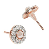Gorgeous Rose Gold Pearly Whites Earrings