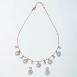 Pearly Whites Showstopper Necklace Set in Rose Gold Tone