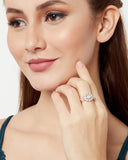 Pearly Whites Fascinating CZ Ring