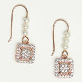 Rose Gold Plated Pearl Beaded Earrings
