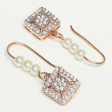 Rose Gold Plated Pearl Beaded Earrings