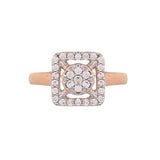 Pearly Whites Cocktail Ring In Rose Gold Tone