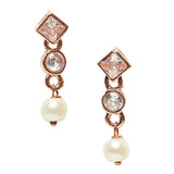 Pearly White Dainty Drop Earrings