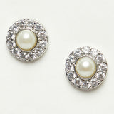 Classic Pearly Whites Stud Earrings