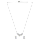 Pearly Whites Pendant Set Glittering With CZ Sparkles