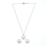 Spiral Shaped Pearly Whites Pendant Set