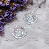Designer Spiral Shaped Pearly Whites Earrings