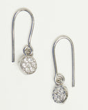 Dainty Silver Plated CZ earrings