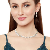 Pearly Whites Party Wear Necklace Set