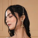 Apsara Bliss Jhumka Earrings With Chain