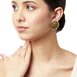 Gold Finish Traditional Earrings from Apsara Collection