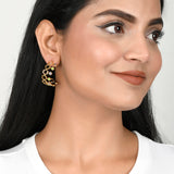 Benzene Gold Quirky Geometric Earrings