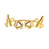 Benzene Gold Hexagons Pattern Bracelet
