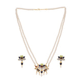 Festive Hues Pearls Adorned Gold Plated Jewellery Set
