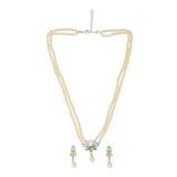 Victorian Style Teardrop Pearls Festive Hues Jewellery Set
