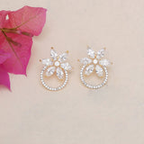 Spakling Essentials Stylish Flower Drop Earrings