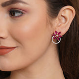 Sparkling Essentials Floral Zircons Stud Earrings